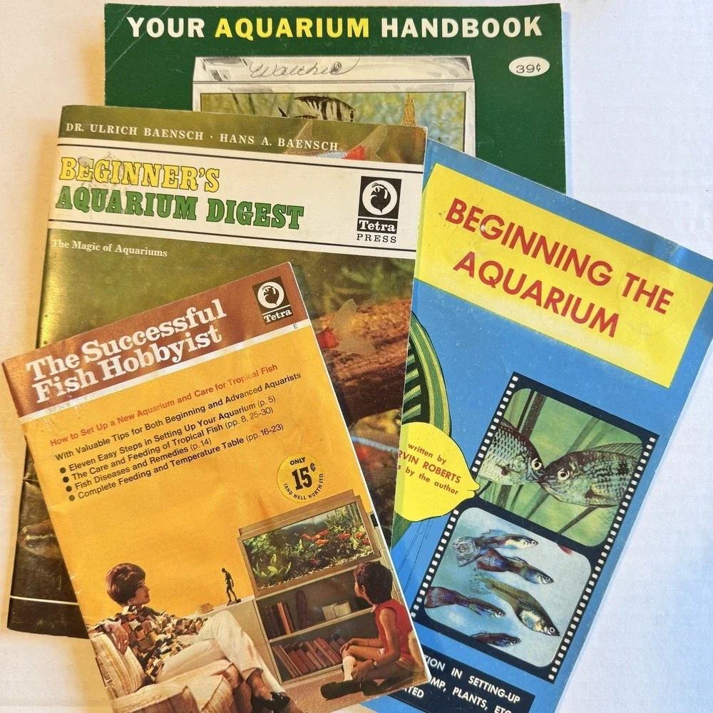 Vintage Aquarium Fish Hobbyist Book Manual Lot 1960s-70s Tetra Collectible Gift